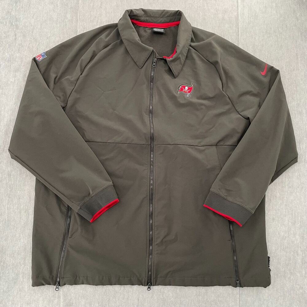 Tampa Bay Buccaneers Jacket Adult 2XL Gray Team Issued Nike NFL Football Bucs